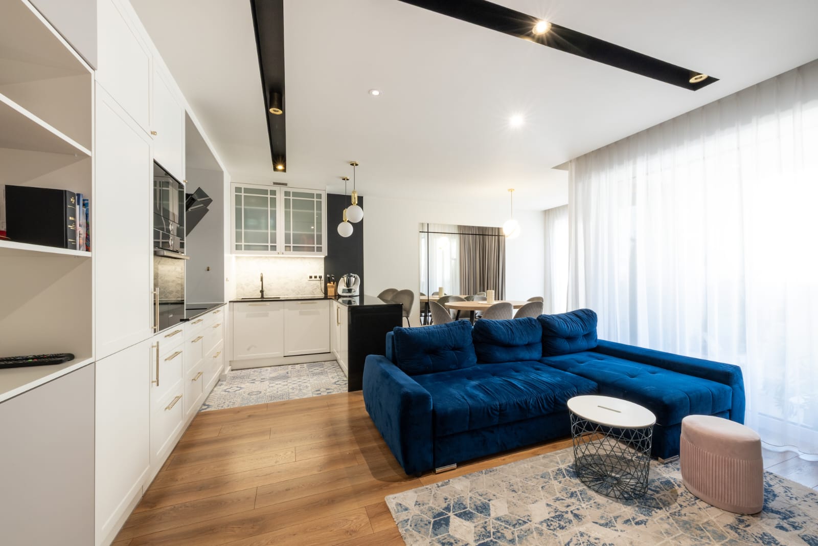 Kuchnia z salonem - wykończenie pod klucz NIKOS Białystok